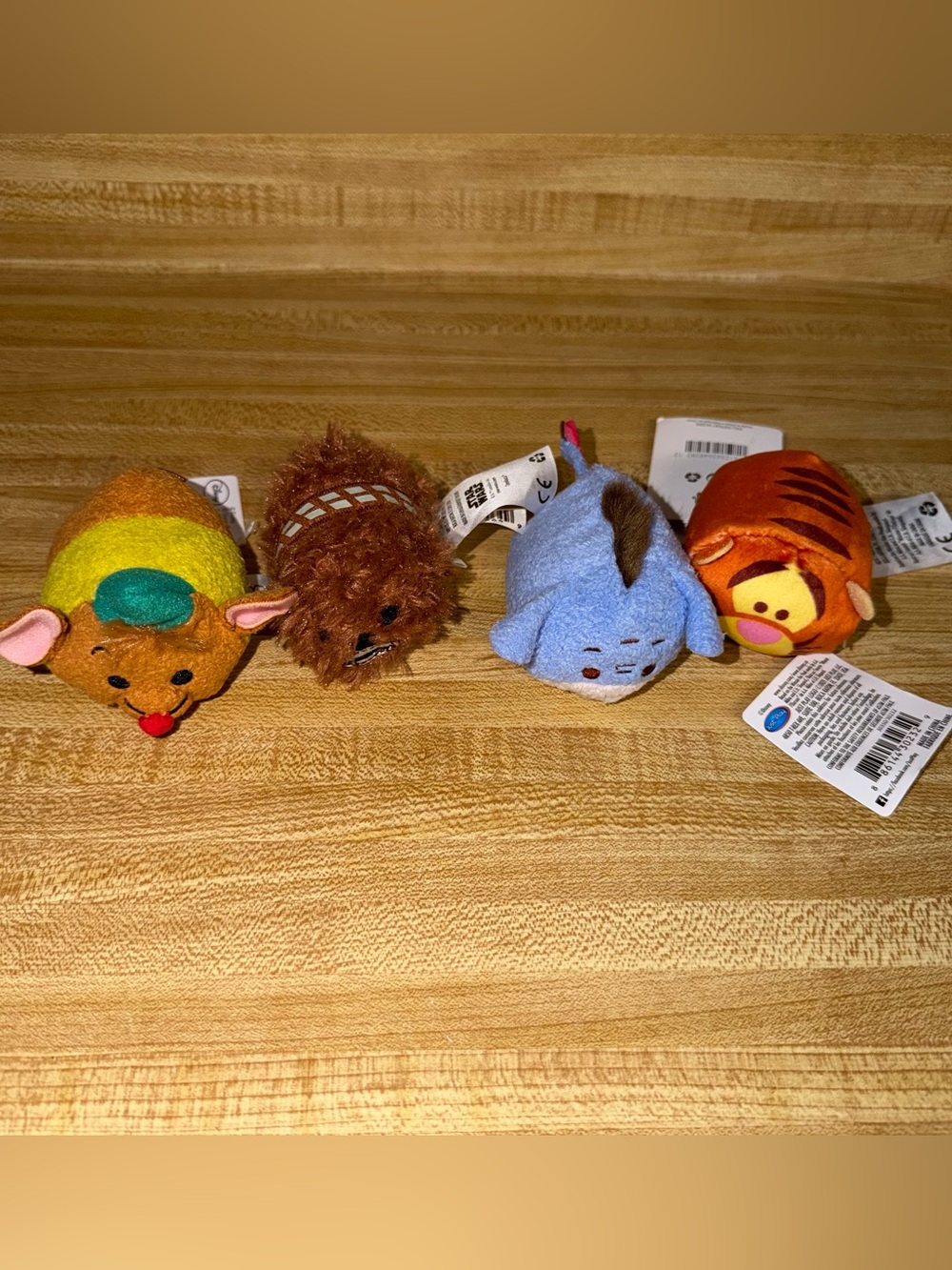 Set of four mini Disney Tsum Tsum plush toys